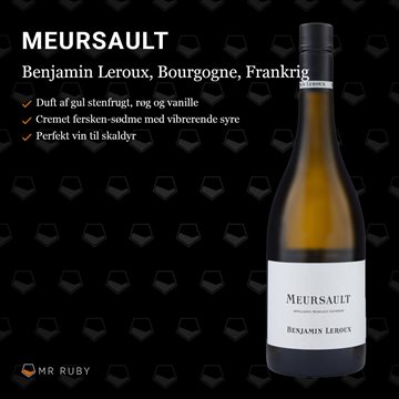 2018 Meursault, Benjamin Leroux, Bourgogne, Frankrig